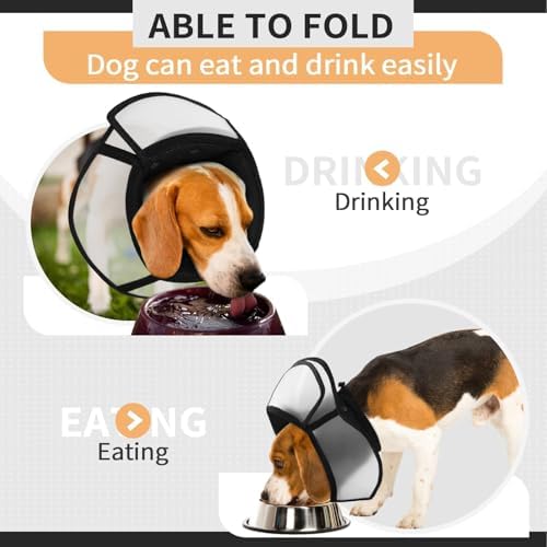Allroaring Dog Cone Collar, Soft Dog Cones for Medium Dogs After Surgery