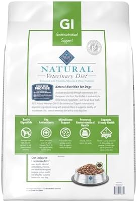 Blue Buffalo Natural Veterinary Diet GI Support Chicken Dry Dog Food, 22 lb