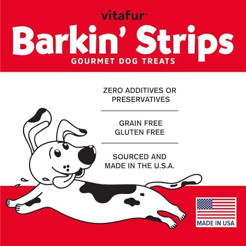 Barkin Burger Strips Made of Only Beef Lung Fillets Grain-Free Dog Digestive Support Single Ingredient Dog Treats Excellent high Reward trainging Jerky Treats Made in USA