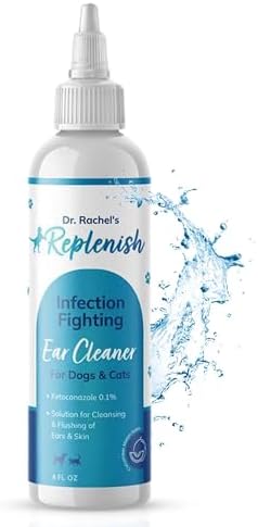 Replenish Otic Ear Cleaning Solution for Dogs, Antiseptic Ear Flush, 8 oz