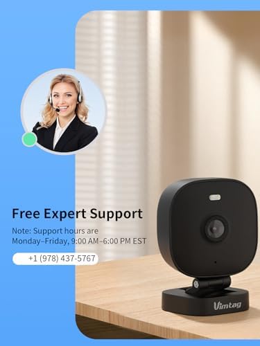 VIMTAG 2.5K Security Camera Indoor/Outdoor, Cameras for Home Security with Color Night Vision, AI Human Detection, Spotlight/Siren, Pet/Baby Monitor, IP66, 2-Way Audio,Compatible with Alexa, Wired