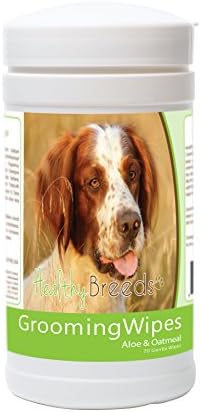 Healthy Breeds Irish Red and White Setter Grooming Wipes 70 Count