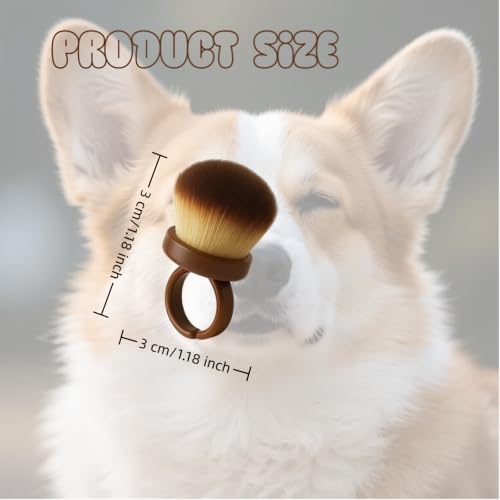 Pet Tear Stain Brush for Dogs and Cats – Soft Cats eyeBrush for Tear Marks and eye Excrement – Dog Makeup Face Brush for Grooming and Powder Application