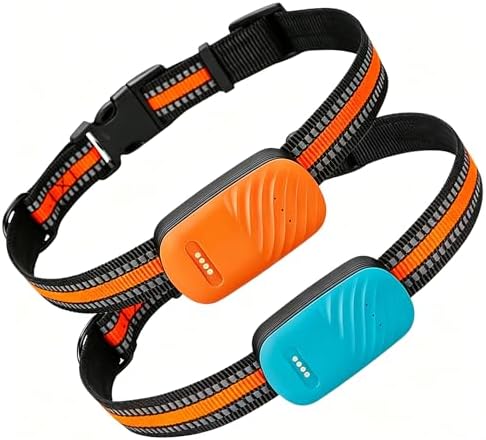 Smart Dog GPS Tracker/Live Pet Tracker with GPS/AGPS/Wi-Fi Tracking Virtual Fence Alert, Remote Voice Monitor, History Route, Waterproof, Keep Your Dog Safely Contained Outdoors (Orange)