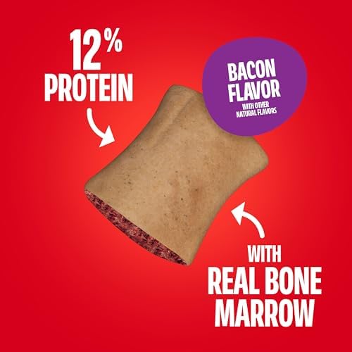 Milk-Bone MaroSnacks Small Dog Treats, Bacon Flavor, 2 Canisters