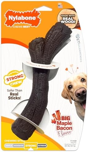 Nylabone Strong Chew Stick Made with Real Wood Dog Chew Toy, X-Large