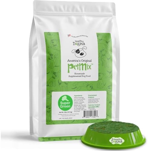 Healthy Dogma - PetMix Dehydrated Dog Food, Clean Ingredient Food - No Preservatives, Homemade Dog Food (Super Green, 2 lbs)