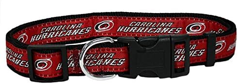 NHL Carolina Hurricanes Collar for Dogs & Cats, Large. - Adjustable, Cute & Stylish! The Ultimate Hockey Fan Collar!