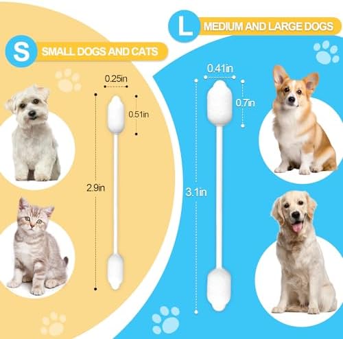 Small-Head Dog Ear Swabs, Gourd Cotton Tips, 110 pcs