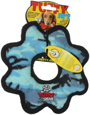 TUFFY® : 2 Pack Gear Ring Dog Toy: Ultra Durable Plush Toy with Multiple Layers & Reinforced Seams, Washable and Floats, Original Construction