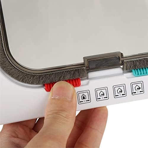 23.5x25.2x5.5cm 4way Lockable pet Door Indoor and Outdoor Universal cat and Dog Flap with Closing Panel and Accessories DIY Easy Installation for Small Cats and Dogs