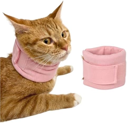 Cat Neck Brace Cover - Adjustable Elizabethan Collar for Post-Surgery Recovery Anti-Lick Wound Protective Cervical Cone for Small Medium Large Dogs Cats (Neck Girth 7.5-15.0" Depth5.1