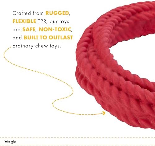 Wrangler Foam Coiled Rope Dog Chew Toy – Scented Dog Rope Toy for Medium to Large Dogs – Pet-Safe Foam Toy for Tug & Fetch – Promotes Healthy Chewing - Indoor/Outdoor Play (Black, Chicken)