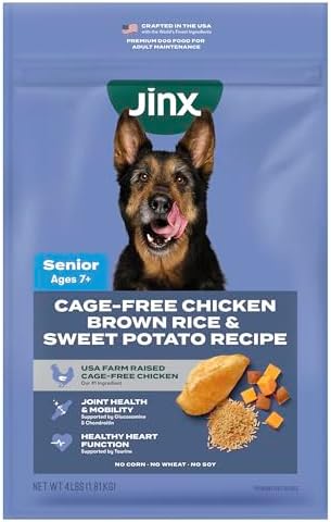 Jinx Senior Dry Dog Food - Real Chicken, Brown Rice & Sweet Potato, 4lb