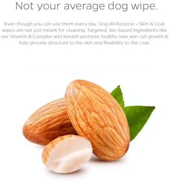 Pet Parents Dog All Purpose + Skin & Coat WiPees 100 All Natural Cleaning & Moisturizing Dog Wipes for Paws, Folds & Fur, Daily Pet Wipes for Skin & Coat Health (Calming, 100ct)