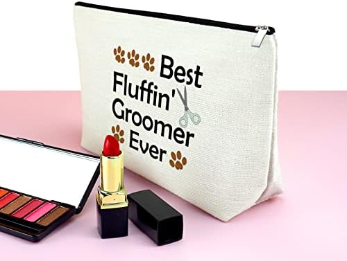 Mxrymvu Dog Groomer Gift for Women Makeup Bag Pet Grooming Gift Appreciation Cosmetic Bags for Dog Groomer Pet Hairdresser Hair Stylist Women Thank You Makeup Travel Bag Christmas Birthday Present