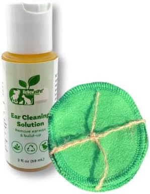 ReNewedPet All Natural Pet Ear Cleaner for Dogs & Cats – Dog Ear Cleaner with Ear Wax Removal, Helps Clean Dirt & Buildup (2 oz. with Cleaning Pads)