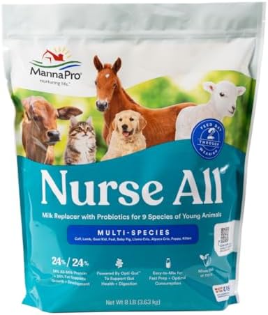 Manna Pro Nurse All Multi-Species Milk Replacer with Opti-Gut, 8 lb Bag