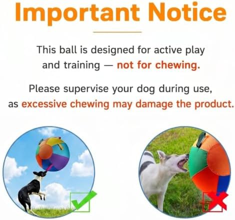 Herding Ball for Dogs, 22" XL Outdoor Dog Balls for Medium Large Breeds
