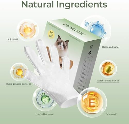 ZeaCotio Pet Wipes for Dogs and Cats, 30PCS Pet Glove Wipes for Paws, Coat, Face and Butt, Thick Soft Dog Wipes and Cat Wipes for Daily Cleaning, Travel and Outdoor Use