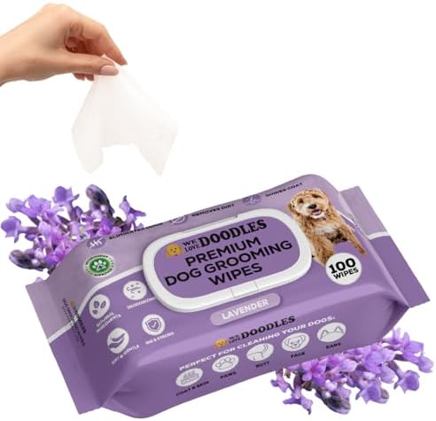 Dog Wipes, Deodorizing & Cleaning, Lavender Scent, Made in USA, 100 Count