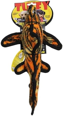 TUFFY® : 2 Pack Tiger Shark Dog Toy: Ultra Durable Plush Toy with Multiple Layers & Reinforced Seams, Washable and Floats, Original Construction