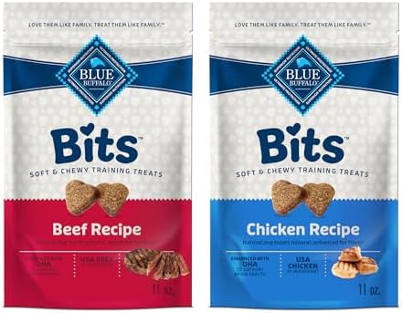 Blue Buffalo Bits Variety Pack Training Treats, 1.19 Pound (Pack of 12)