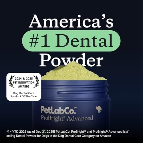 PetLab Co. ProBright Advanced Dental Powder, Medium Sized Dogs, 30 Scoops