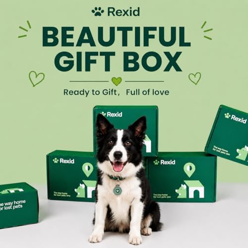 RexID Round Smart Dog Tag – QR Code ID Tag with Online Profile & Owner Contact – Anyone Anywhere Scan Instantly to Reunite – 1.18'' Lightweight & Noise-Free for Dog&Cat