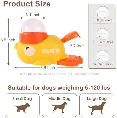 Duck Cat Treat Dispenser, 2026 Upgrade Duck Dog Feeder, Interactive Treat Dispenser Dogtoys Slow Feeder, Food Dispenser Toy with Button Pet Healthy Eating & Iq Training (1pc)