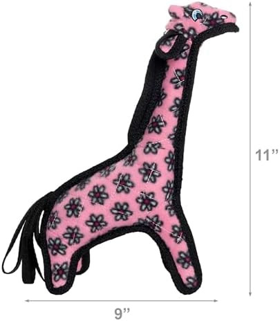TUFFY® - Original : Giraffe Dog Toy : Ultra Durable Plush Dog Toy with Multiple Layers & Reinforced Seams, Washable and Floats, Original Construction