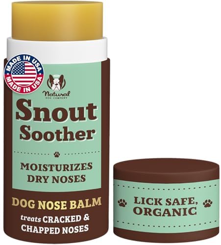 Natural Dog Company Snout Soother Dog Nose Balm – Moisturizer for Dry Crusty Noses, Summer Care for Outdoor Dogs, Hot Weather, Beach Days & Walks with Coconut Oil & Shea Butter, 2 oz Stick