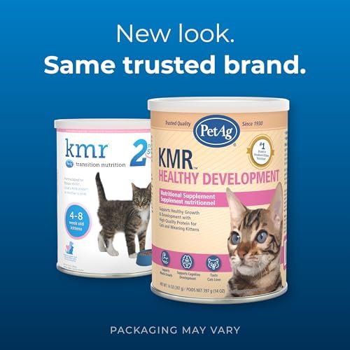 PetAg KMR Healthy Development - 14 oz, Pack of 3 - Great Tasting Nutritional Supplement for Cats and Weaning Kittens