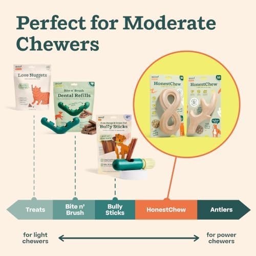 WOOF HonestChew Infinity Dog Chew Toy for Dogs Under 25 lbs