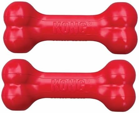 KONG Goodie Bone, Treat-Dispensing Toy, Red, for Small Dogs (Pack of 2)