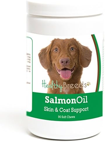 Healthy Breeds Nova Scotia Duck Tolling Retriever Salmon Oil Soft Chews 90 Count, Brown