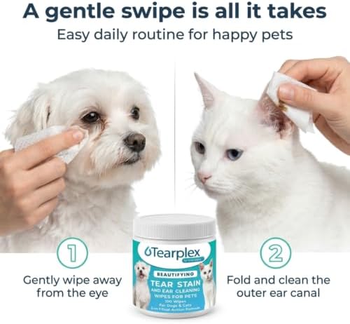 Eye & Ear Wipes – Tear Stain Remover for Dogs and Cats, 100 Wipes