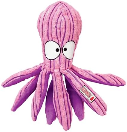KONG CuteSeas Octopus Soft Plush Dog Toy, for Medium Dogs