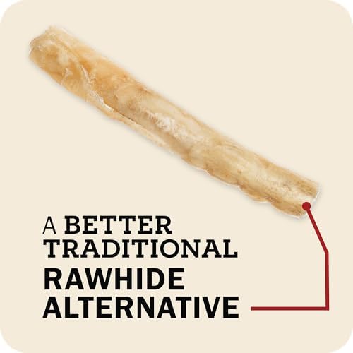 Redbarn Pet Products 100% Natural Large 12" Beef Collagen Sticks for Dogs - Long Lasting Low-Odor Alternative to Traditional Rawhide & Bully Sticks-Supports Healthy Joints, Skin, & Coat - 6 Count