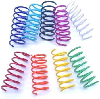 9 Colors Cat Spring Toy, Colorful Springs Self-Play Cat Toys for Indoor Cats,Interactive Cat Toy, Cat Kittens Spiral Coil Springs for Swatting,Biting,Hunting,Pouncing 72PCS