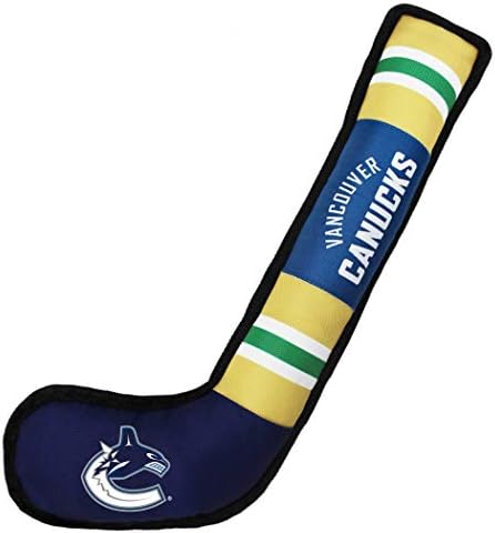 Pets First NHL Vancouver Canucks Stick Toy for Dogs & Cats. Play Hockey with Your Pet with This Licensed Dog Tough Toy Reward!