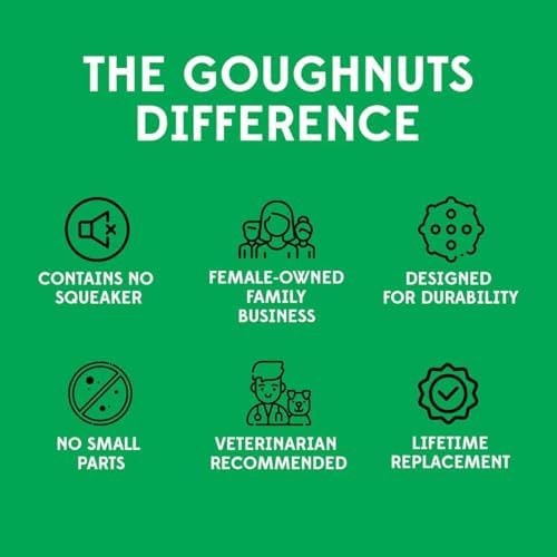 Goughnuts — Dog Toys for Aggressive Chewers | Virtually Indestructible Pull Toy for Breeds Such as Pit Bulls and German Shepherds | Heavy Duty Tug Dog Toy | Medium | Pink