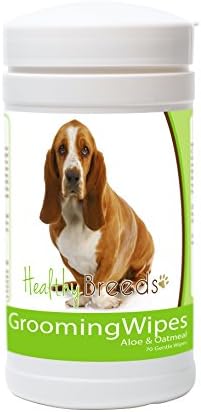 Healthy Breeds Basset Hound Grooming Wipes 70 Count,White