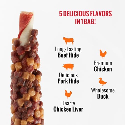GOOD 'N' FUN Blasts Long-Lasting Dog Treat Made with Real Protein, 4 oz