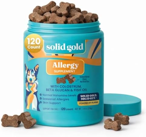 Solid Gold Dog Allergy Chews for Itchy Skin & Immune Support, 120ct