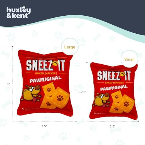 Huxley & Kent Power Plush Squeaky Dog Toy, Sneeze-It, Large