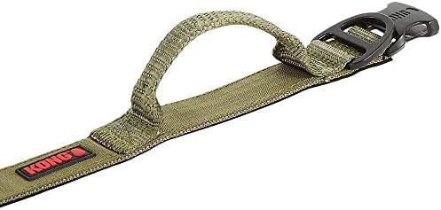 KONG Ultra Durable Padded Comfort Handle Dog Collar (XL, Green)