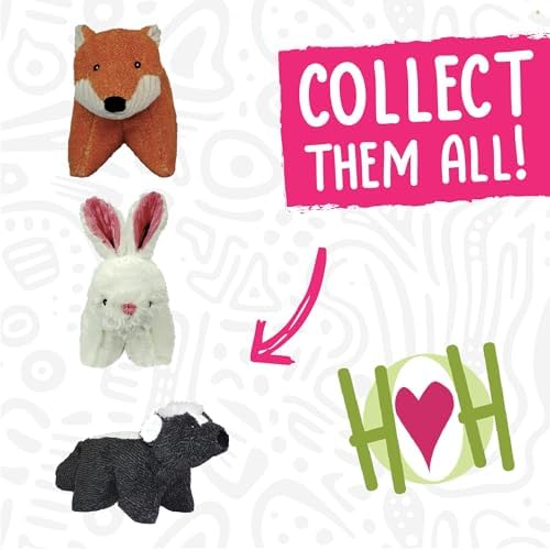 HuggleHounds Plush Dog Toy - Fuzzy Dog Toy, Soft Fleece, Interactive Durable Stuffed for Small and Large Breeds with Squeaker - Squooshie Skunk