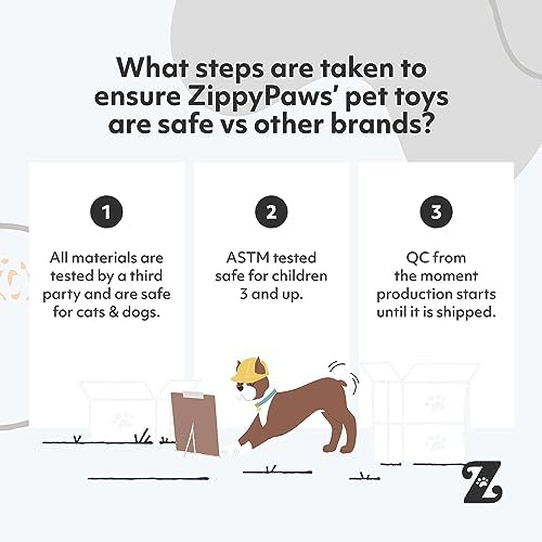 ZippyPaws Christmas Caterpillar Dog Toy - Stuffed Animals for Small & Medium Dogs & Puppies, Plush Interactive Squeaky Toys, Stocking Stuffer Gifts for Pets