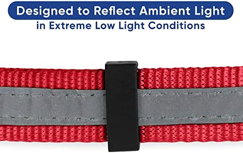 Pawtitas Martingale Dog Collar with Chain a Reflective Dog Training Collar for Large Dogs | Nylon No Pull Dog Collar for Large Dog - Red